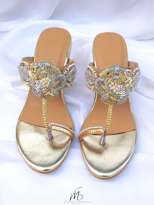 Gold Rosa Heel