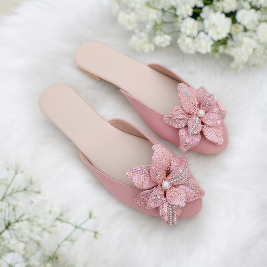 Roselle Peach Mules